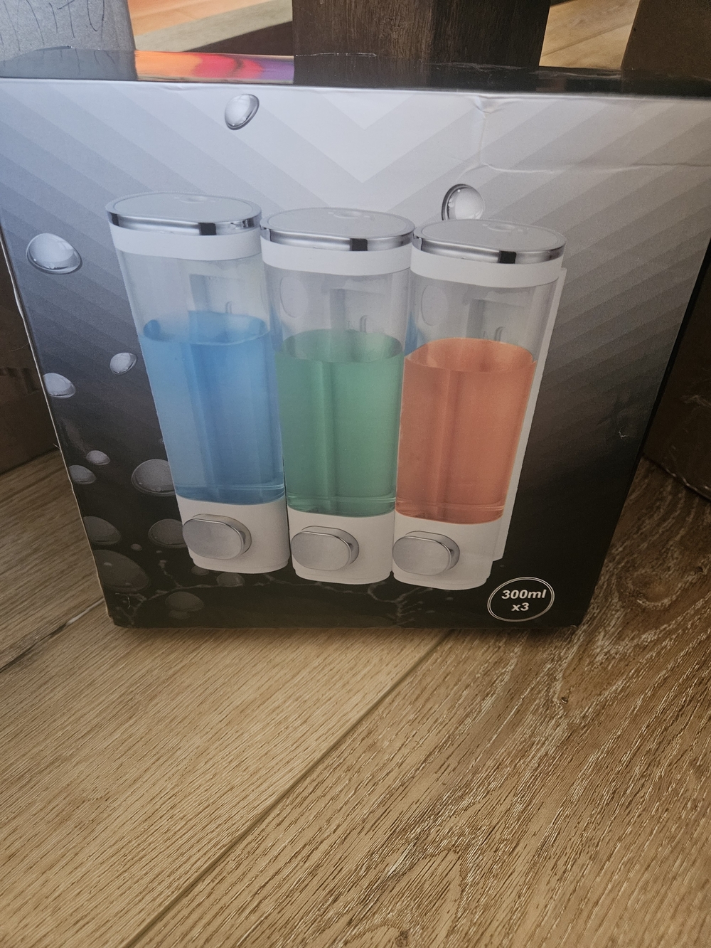 3-Chamber Wall Mounted Shower Dispenser – 3 x 300mL